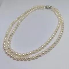 【証明書付】ジュエリーツツミ 淡水パール ロングネックレス 7-8mm 証明書付】ジュエリーツツミ 淡水パール ロングネックレス 7-8mm