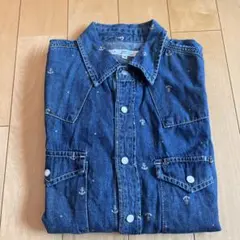CORISCO デニムシャツ 長袖 アンカー柄 Mのサムネイル