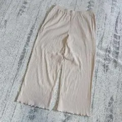 しまむら　リラックス　イージーパンツ　ルームウエア　リブ　ワイドフレアパンツLL