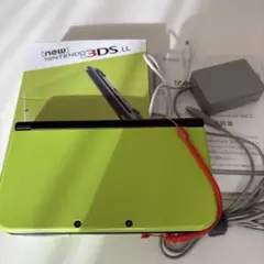 Newニンテンドー3DS LL ライム×ブラック　ソフト付き