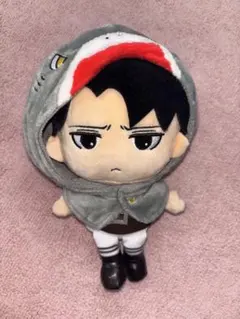 進撃の巨人 リヴァイ ぬいぐるみ マスコット サメ着ぐるみのサムネイル