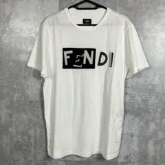 N270/160 FENDI ロゴプリント クルーネック Tシャツ ホワイトのサムネイル