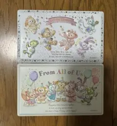 ダッフィー　ジェラトーニ　お菓子缶　ディズニー