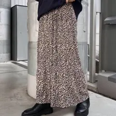 CIAOPANIC TYPY シャイニーシャーリングスカート（レオパード柄）