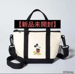 【新品】グロウ付録　ミッキーマウス ショルダーストラップ付きトート型ポーチ