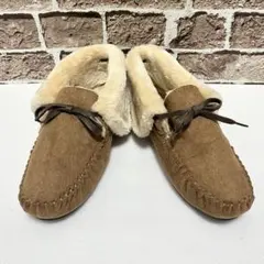 Cepo ムートンモカシン L 内ボア ブラウン リボン 暖か