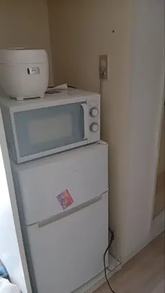 ホワイト 2ドア冷蔵庫 上置き式