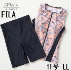 新品 11号 Lサイズ　FILA セパレートフィットネス水着　袖無し ピンク
