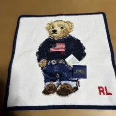 「新品」　POLO ベア タオルハンカチ ホワイト
