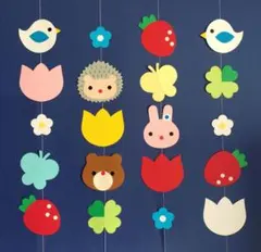 春　吊るし飾り　壁面飾り　ガーランド　3月　4月　5月