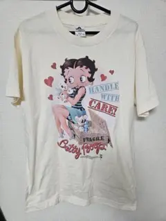 Betty Boop ハートプリント Tシャツ Sサイズ