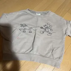 ミッキーマウス トレーナー ベージュ キッズ