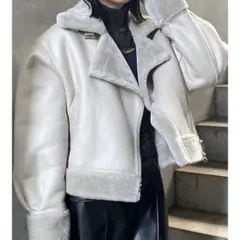 MURUA ショートエアリーフェイクムートン￼ジャケット