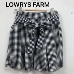 LOWRYS FARM ギンガムチェック　キュロットスカート　フリーサイズ