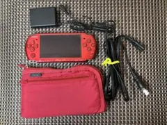 SONY PSP3000 レッド 本体 充電器ソフト２本付き