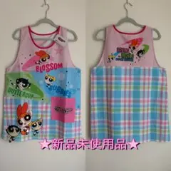 【新品】★パワーパフガールズエプロン★ガールズ大刺繍柄 サイズＭ〜Ｌꕤ.·*.のサムネイル