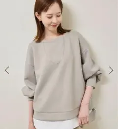 【新品未使用】カルゼダンボール　レイヤード　プルオーバー【ロペピクニック】