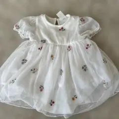 H&M チュール刺繍ベビードレス 74