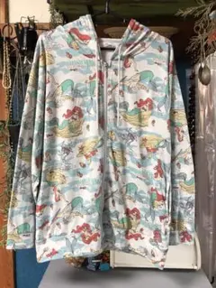 Disney アリエル　総柄パーカー　リトルマーメイド　アニメ