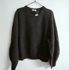 【新品タグ付き】UNIQLO U プレミアムラムセーター L ダークブラウン 茶