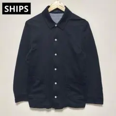 SHIPS シップス シャツジャケット 長袖ニットシャツ カーディガン 日本製