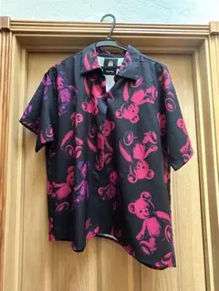 Stussy 総柄 半袖シャツ M 黒 ドット柄 - メルカリ