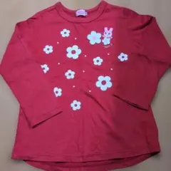 ホットビスケッツ　ウサギと花柄の赤いTシャツのサムネイル
