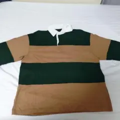 【美品】GU グリーン ベージュ ポロシャツ M