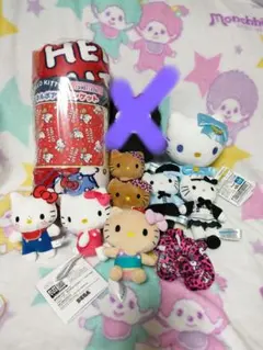 サンリオ　ハローキティ ぬいぐるみ　ブランケット　セット