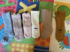 西松屋　未使用　ベビー靴下 モコモコ　フリース　5足セット　防寒　9-14