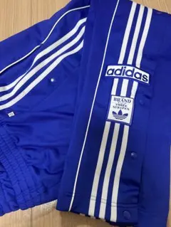 adidas トラックパンツ ブルー M