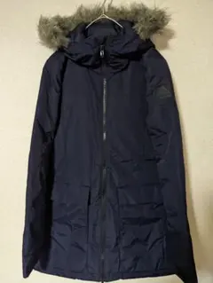 【流行りのAライン】アディダス adidas 中綿コート ファー付き