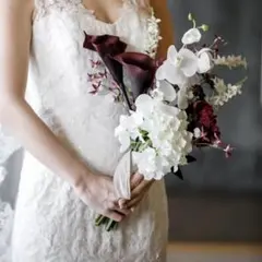 ♥ウエディング ブーケ ブートニア アーティシャルフラワー 結婚式 前撮り❤︎