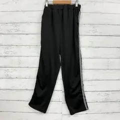 トラックパンツ ワイド ブラック L相当 スポーツ レディース ゴムウエスト