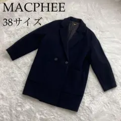 MACPHEE マカフィー チェスターコート ネイビー オーバーサイズ　ダブルのサムネイル