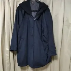 レディース　KoHAKU ニットフードコート　ネイビー