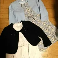 女の子 卒園、入学式用 ワンピース、ボレロ、ブラウス4点セット