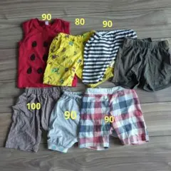 男の子　女の子　こども　ハーフパンツ　まとめ売り　90 100