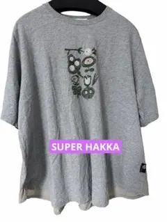 SUPER HAKKA×reiko.matsuno 「おはな」刺繍Tシャツ　半袖