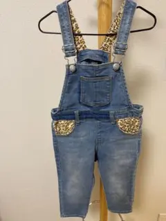 BABYDOLL デニム オーバーオール レオパード柄