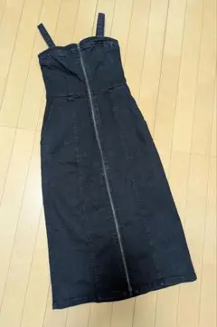 【お値下げ】ジーユー　GU　デニムフロントジップワンピース