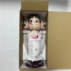 不二家 ペコちゃん 首ふり着物人形 白
