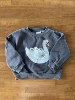 lala様専用◎zara baby トレーナー　裏起毛　スワン　白鳥　86cm