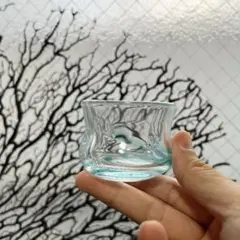 値下げ！現代の名工・黒木国昭　ガラス工芸　ロックグラス５個セット（まとめ買いも可 値下げ】現代の名工・黒木国昭 ガラス工芸 ロックグラス5個