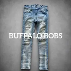 2057◆② BUFFALO BOBS ダメージ リペア デニムパンツのサムネイル