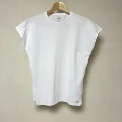 UNIQLO ドライEXフレンチスリーブTシャツ ホワイトM