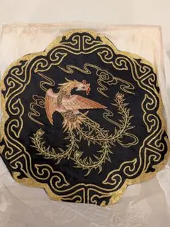 鳳凰刺繍の円形刺繍布