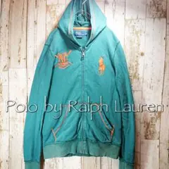ポロラルフローレン パーカー ポニー刺繍 グリーン系 フーディー