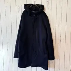Navy マックハウス フーデッドコート L 濃紺 ネイビー 裏地付き 軽量