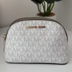 MICHAEL KORS ポーチ ホワイト シグネチャー柄